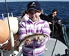 Frankie with a Whiting she caught. Click to enlarge.